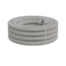 Труба ПНД-FRUF гофрир. тяжелая, с зондом, без галогена, трудногорючая, атмосферостойкая,цвет серый, диам. 50мм, (15м) Экопласт (21150HFR-UF)