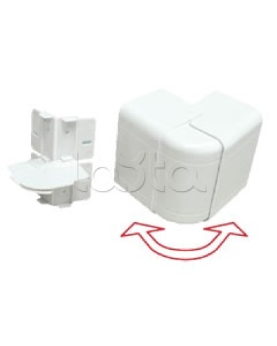 Угол внешний изменяемый 100х40 с задней стенкой и разделителем для кабель-канала серии ARC-LAN, огнестойкость E15-E110 Экопласт 576214-E110 в Ессентуках Аксессуары для кабель-канала Pintop.ru