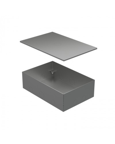 BOX/6-8 Металлическая коробка с крышкой для заливки в пол 249,6х167,6х75мм Экопласт (70161) в Ессентуках Распределительные коробки Pintop.ru