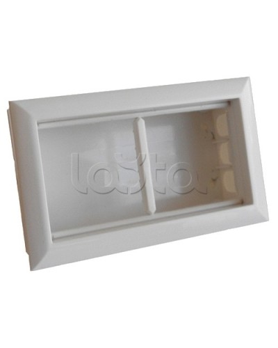 Коробка для открытой проводки на 2 поста 45х45 мм Экопласт 72944 в Ессентуках Распределительные коробки Pintop.ru