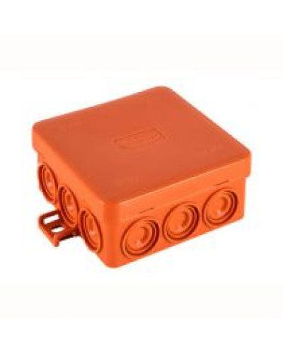 Экопласт JBL085 Коробка огн. E110, о/п 85х85х38мм, без галогена, 12 вых., IP55, цвет оранж. в Ессентуках Распределительные коробки Pintop.ru