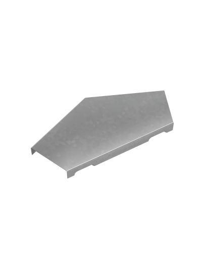 Крышка горизонтального угла 45 гр. 50 мм ПЛЮС INOX304 КМ-Профиль (KGLplus45-50 INOX304) в Ессентуках Аксессуары для лотков Pintop.ru