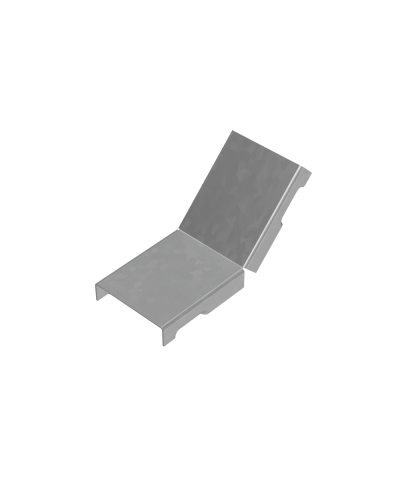 Крышка внутреннего вертикального угла 45 гр. 50 мм ПЛЮС INOX304 КМ-Профиль (KNLplus45-50 INOX304) в Ессентуках Аксессуары для лотков Pintop.ru
