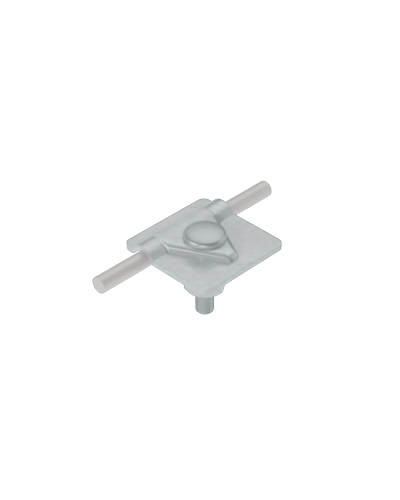 Универсальный соединитель для прутка Ø 5-10 мм с 1 пластиной 40х40 мм TD КМ-Профиль (USM-D5-10 TD) в Ессентуках Аксессуары для лотков Pintop.ru