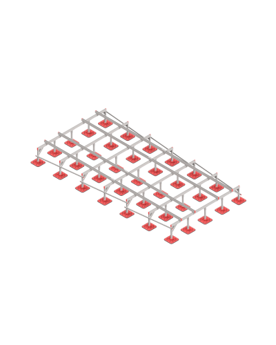 Опорная конструкция для установки оборудования TECHNORAPTOR FOOT 3000х6000 тип 2 КМ-профиль (KM-TR-F-SSEI-3000-6000-2) в Ессентуках Системы видеонаблюдения Pintop.ru