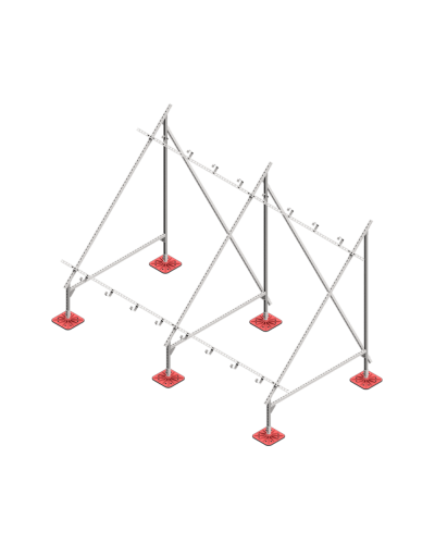 Опорная конструкция для установки нескольких солнечных панелей/коллекторов TECHNORAPTOR FOOT КМ-профиль (KM-TR-F-SSfMMPI-C) в Ессентуках Системы видеонаблюдения Pintop.ru