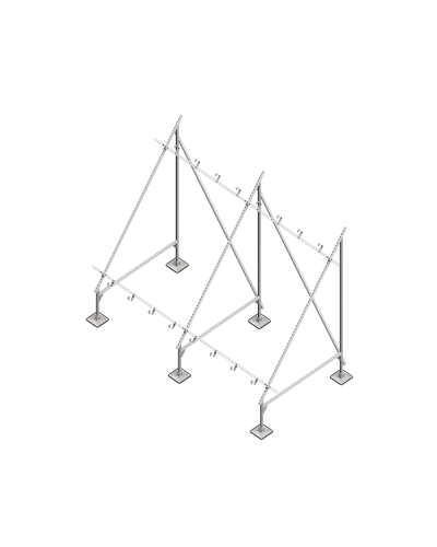 Опорная конструкция для установки нескольких солнечных панелей/коллекторов TECHNORAPTOR STEELFOOT HD КМ-профиль (KM-TR-STF-SSfMMPI-C HD) в Ессентуках Системы видеонаблюдения Pintop.ru