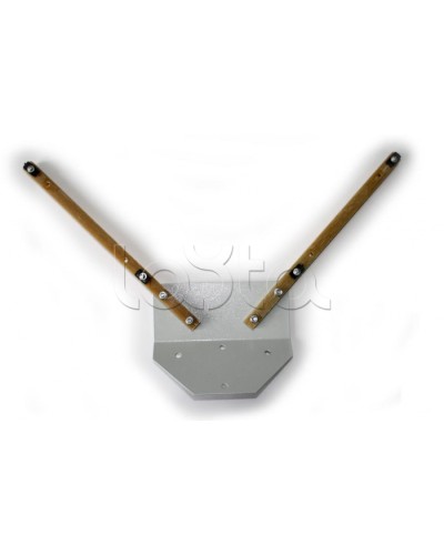 Узел с двумя стеклопластиковыми консолями для крепления двух блоковна плоскость заграждения, стены зданияили на другие электропроводные предметы Омега-микродизайн УКБ-22 в Ессентуках Кронштейны и планки для извещателей Pintop.ru