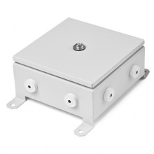 Коробка монтажная огнестойкая металлическая герметичная КМОМГ (12к х 10мм) 200х200х60 IP 54 (6 вводов) ПожТехКабель (076-453)