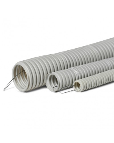 Труба гофрированная тяжелая самозатухающая ТГТ СЗПВХ 32 мм с зондом (50 м) ПожТехКабель в Ессентуках Труба гофрированная Pintop.ru