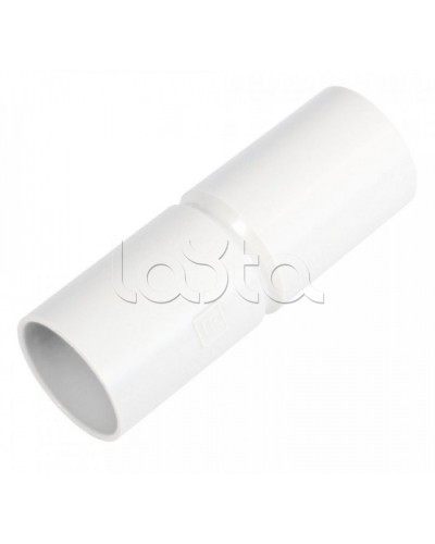 Патрубок-муфта белая д25 (40шт/480шт уп/кор) Промрукав (PR.01725б) в Ессентуках Повороты, муфты, тройники Pintop.ru