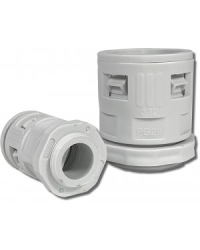 Муфта вводная для гофрированных труб серая ВМ-ГТ-25 Промрукав PR08.3270 в Ессентуках Повороты, муфты, тройники Pintop.ru