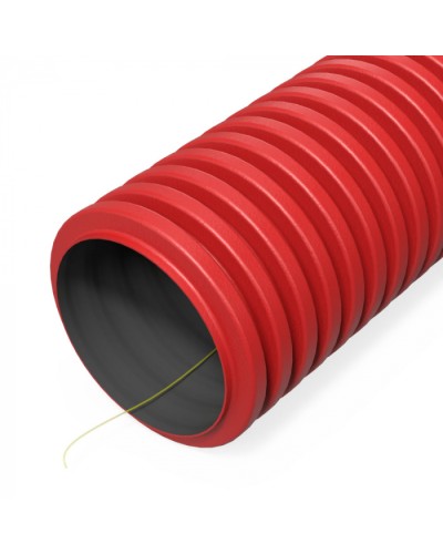 Труба гофр. двуст. ПНД гибкая тип 1250 (SN26) с/з красная d110 мм (50м/100м уп/пал) Промрукав (PR15.00981) в Ессентуках Труба гофрированная Pintop.ru