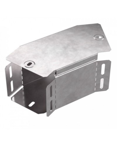 Угол горизонтальный 45 градусов с крышкой Стандарт 100х100 Промрукав (PR16.0425) в Ессентуках Аксессуары для лотков Pintop.ru