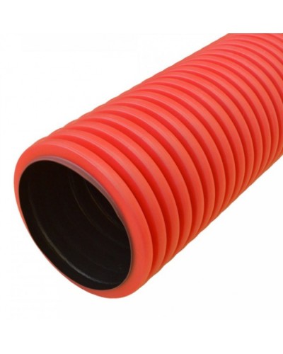 Труба гофрированная двустенная ПНД жесткая тип 450 (SN12) красная д90 5,7м (34,2м/уп) Промрукав (PR15.0119) в Ессентуках Труба гофрированная Pintop.ru