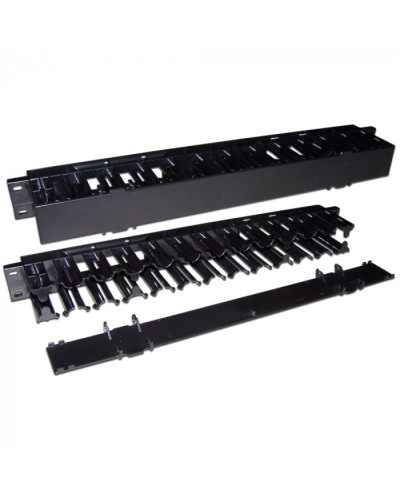 Кабельный органайзер 19 пластиковый, c крышкой, 1U LANMASTER (LAN-ORG/CVP-1U) в Ессентуках Кабельные органайзеры Pintop.ru