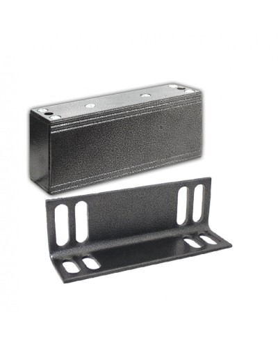 Замок электромагнитный Олевс М1-200 с уголком серебряный антик в Ессентуках Электромагнитные замки Pintop.ru