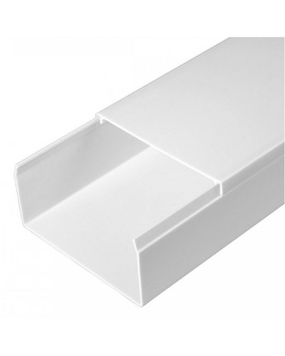 Кабель-канал белый 2-й замок в п/э 80х40 (12 м/уп) Промрукав (PR03.0057) в Ессентуках Кабель-канал Pintop.ru