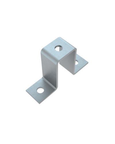 Прямоугольная скоба для двойного страт-профиля 41х82 мм HD85 КМ-профиль (PS41-82 HD85) в Ессентуках Держатели, клипсы, скобы Pintop.ru