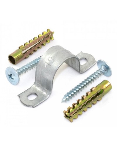 Комплекты для крепления ОКЛ с использованием самореза, дюбеля и скобы СМД 25-26 (100 шт) Промрукав (PR08.5005) в Ессентуках Держатели, клипсы, скобы Pintop.ru