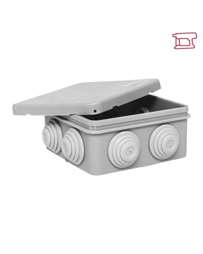 Коробка распред. КМР-030-031 с крышкой наружная (85х85х40) 8 мемб. вводов IP55 EKF (plc-kmr-030-031-r) в Ессентуках Распределительные коробки Pintop.ru