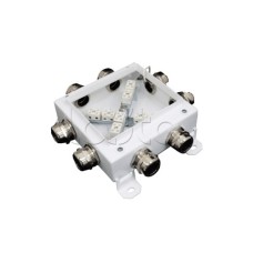 Коробка монтажная огнестойкая Гефест КМ-О (12к*6,0)-IP66 1212, 8 вводов 123х123х6