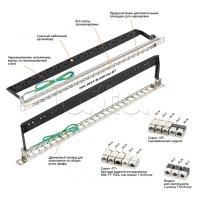Патч-панель 19", 0.5U, 24xKeystone UTP/STP NIKOMAX (NMC-RP24-BLANK-HU-MT)