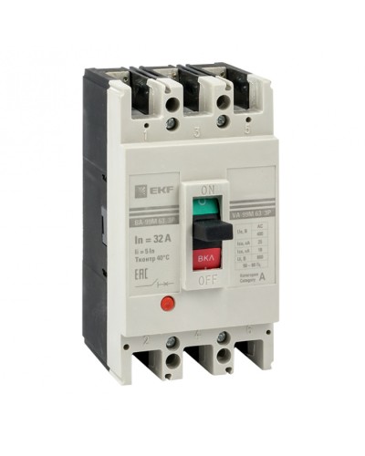 Выключатель автоматический ВА-99М 63/16А 3P 5In 25кА EKF PROxima (mccb99-3P5In63-16m) в Ессентуках Электротехническое оборудование Pintop.ru