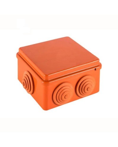 JBS100 Коробка огн. E110, о/п 100х100х55мм, без галогена, 6 вых., IP55, 10P, (0,15-2,5 мм2), цвет оранж. Экопласт (43427HF) в Ессентуках Распределительные коробки Pintop.ru