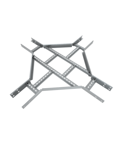 Х-разветвитель лестничный 80х400х1,5 мм Быстрый монтаж HD85 КМ-профиль (LXDS80-400-1.5 HD85) в Ессентуках Аксессуары для лотков Pintop.ru
