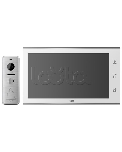 Комплектвидеодомофона CTV-DP4105AHD (белый) в Ессентуках Комплекты домофонов Pintop.ru