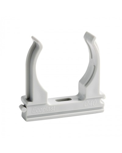 CF40G Держатель (клипса), без галогена, для труб D40мм (10шт) Экопласт (41740-10HF) в Ессентуках Держатели, клипсы, скобы Pintop.ru