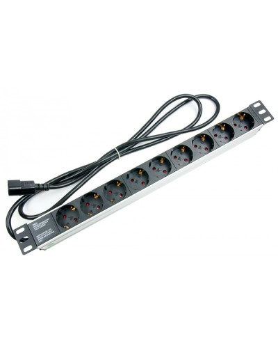 Блок на 9 розеток IEC 320 горизонтальный для 19 шкафов Cabeus PDU-9P-2IEC в Ессентуках Блоки розеток Pintop.ru