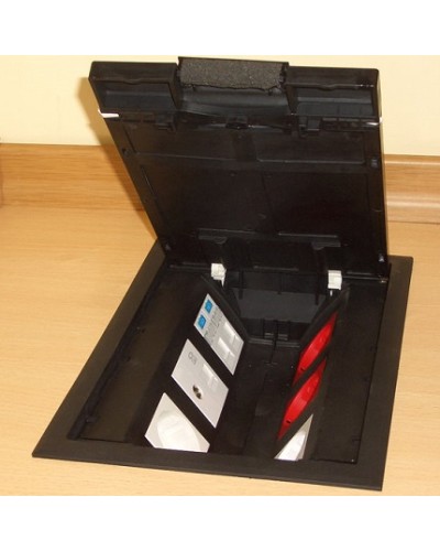 Люк в пол на 6 модулей (45х45мм) с суппортом и коробкой, пластик Экопласт 70062 в Ессентуках Системы лючков и колонн Pintop.ru