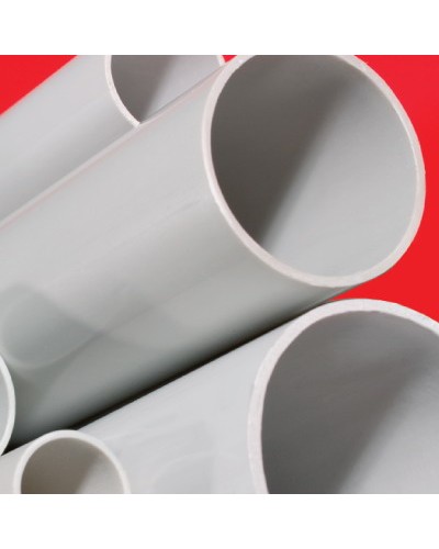 Труба глад. жесткая атмосферостойкая ПВХ 32 мм 3 м тяжёлая серый 30 м DKC 63532UF в Ессентуках Гладкая труба Pintop.ru