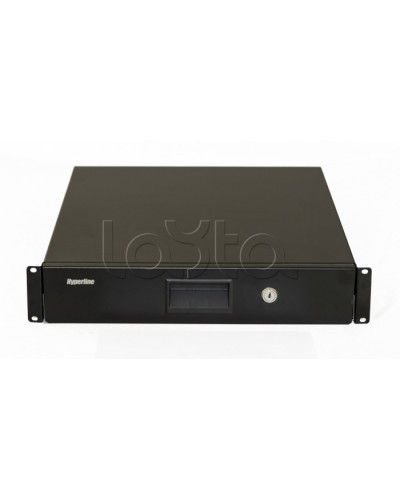 Полка (ящик) для документов Hyperline (TDR3-2U-460-RAL9004) в Ессентуках Полки для шкафов и стоек Pintop.ru