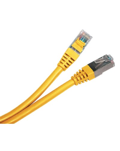 Патч-корд экранированный Hyperline PC-LPM-STP-RJ45-RJ45-C5e-0.5M-LSZH-YL в Ессентуках Патчкорды (медные) Pintop.ru