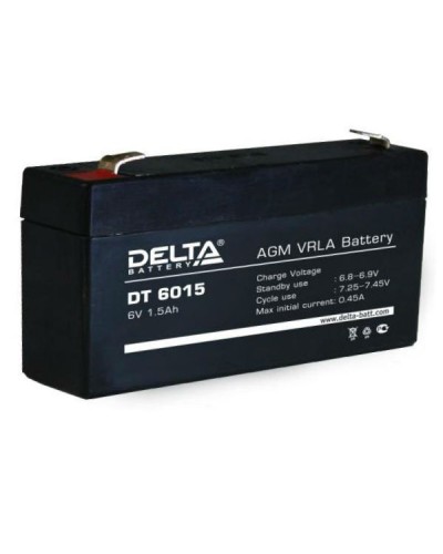 Аккумулятор свинцово-кислотный Delta DT 6015 в Ессентуках Электротехническое оборудование Pintop.ru