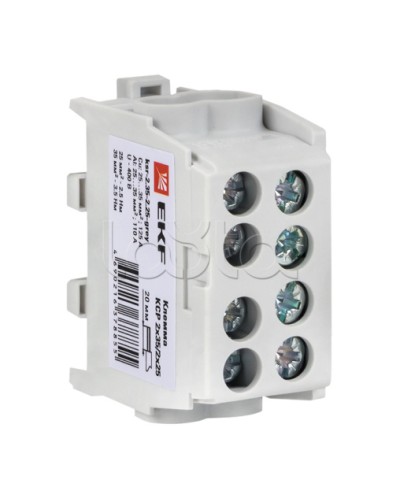Клемма распределительная КСР с двойным винтом 2x35/2x25 серая EKF PROxima (ksr-2.35-2.25-grey) в Ессентуках Клеммные колодки Pintop.ru