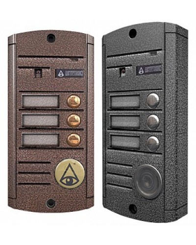 Видеопанель вызывная накладная на 3 абонента Activision AVP453 (PAL, медь) в Ессентуках Вызывные видеопанели малоабонентные Pintop.ru