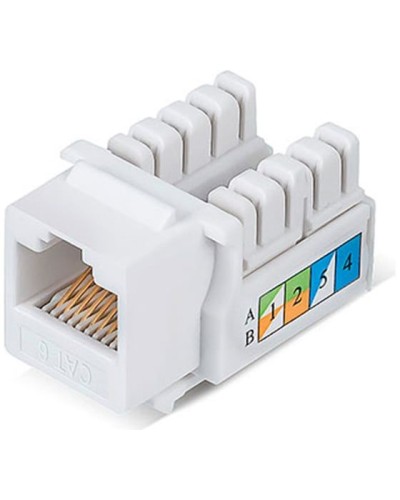Модуль Keystone Jack RJ-45(8P8C), UTP неэкранированный, CAT 6, тип 90 градусов, белый REXANT PRO 02-0254 в Ессентуках Модули Keystone Pintop.ru