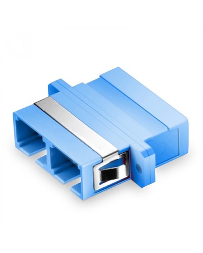 Оптический адаптер OS2, дуплекс SC, с фланцами, синий Eurolan (36A-S2-2S-02BU) в Ессентуках Проходные адаптеры и розетки оптические Pintop.ru