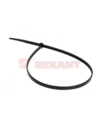 Хомут-стяжка нейлоновый 5х450 мм чёрный (100шт/уп) REXANT 07-0451-5 в Ессентуках Стяжки-хомуты Pintop.ru