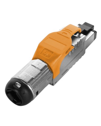 Разъем полевой оконцовки RJ-45 Hyperline (PLUE-8P8C-S-C6A-SH-OR) в Ессентуках Коннекторы Pintop.ru