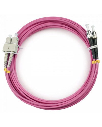 Шнур оптический duplex SC-ST 50/125 mm OM4 7м LSZH Cabeus FOP-50-OM4-SC-ST-7m в Ессентуках Патч-корды оптические Pintop.ru