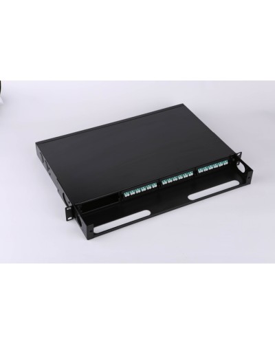 Бокс 19 на 4 кассеты MPO, 1U, черный LANMASTER LAN-FOBM-4MCS-1U в Ессентуках Кросс оптический Pintop.ru