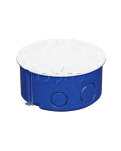 Коробка распределительная c/п. с крышкой, D100х50мм, IP30 цвет синий (1шт) Экопласт (44657-1) в Ессентуках Распределительные коробки Pintop.ru