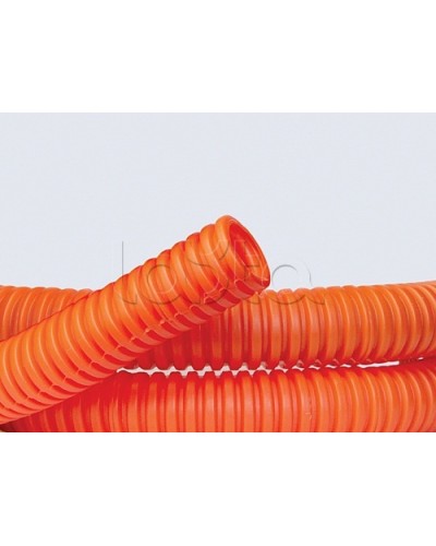 Труба ПНД гибкая гофр. д.16мм, лёгкая без протяжки, 100м, цвет оранжевый DKC 70916 в Ессентуках Труба гофрированная Pintop.ru