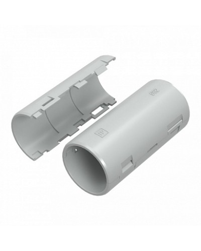 Муфта разборная d32 мм атмосферостойкая серая (5шт/210шт уп/кор) Промрукав (PR13.0432) в Ессентуках Повороты, муфты, тройники Pintop.ru