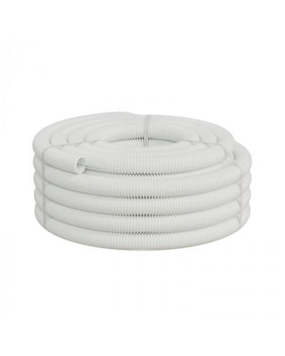 Труба ПП HF-FR гофрир. тяжелая, с зондом, без галогена, ПЛЛ50мм Экопласт (61150HFR-W) - Труба ПП HF-FR гофрир. тяжелая, с зондом, без галогена, ПЛЛдиам.50мм ПВ-0 (15м) цвет белый 1 палл.=630м Экопласт в Ессентуках Труба гофрированная Pintop.ru